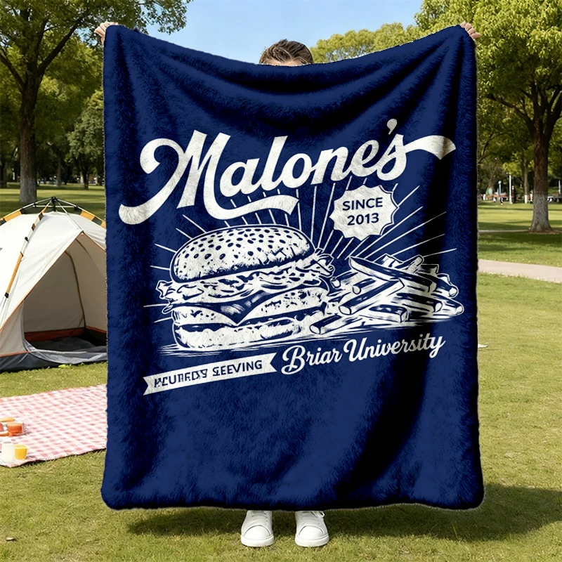 Malone's Bar Off Campus Flannel Blanket, Briar U Hockey Romance Throw, Bookish Gift