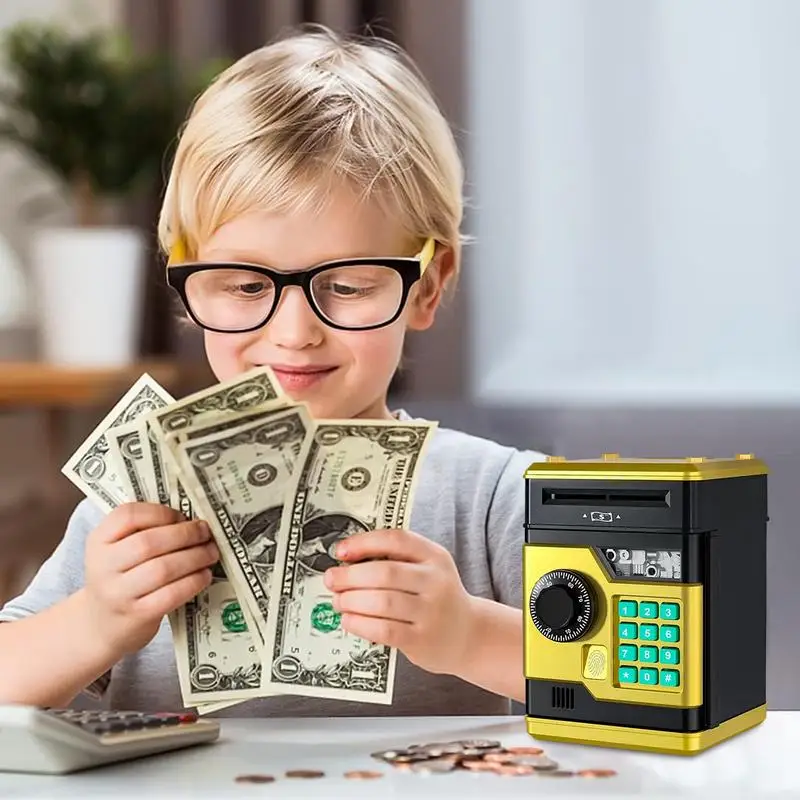 Electronic Atm Bank For Kids Money Saving Box Mini Atm Machine Creative Toys Money Coin Bank Large Capacity For Change And Cash