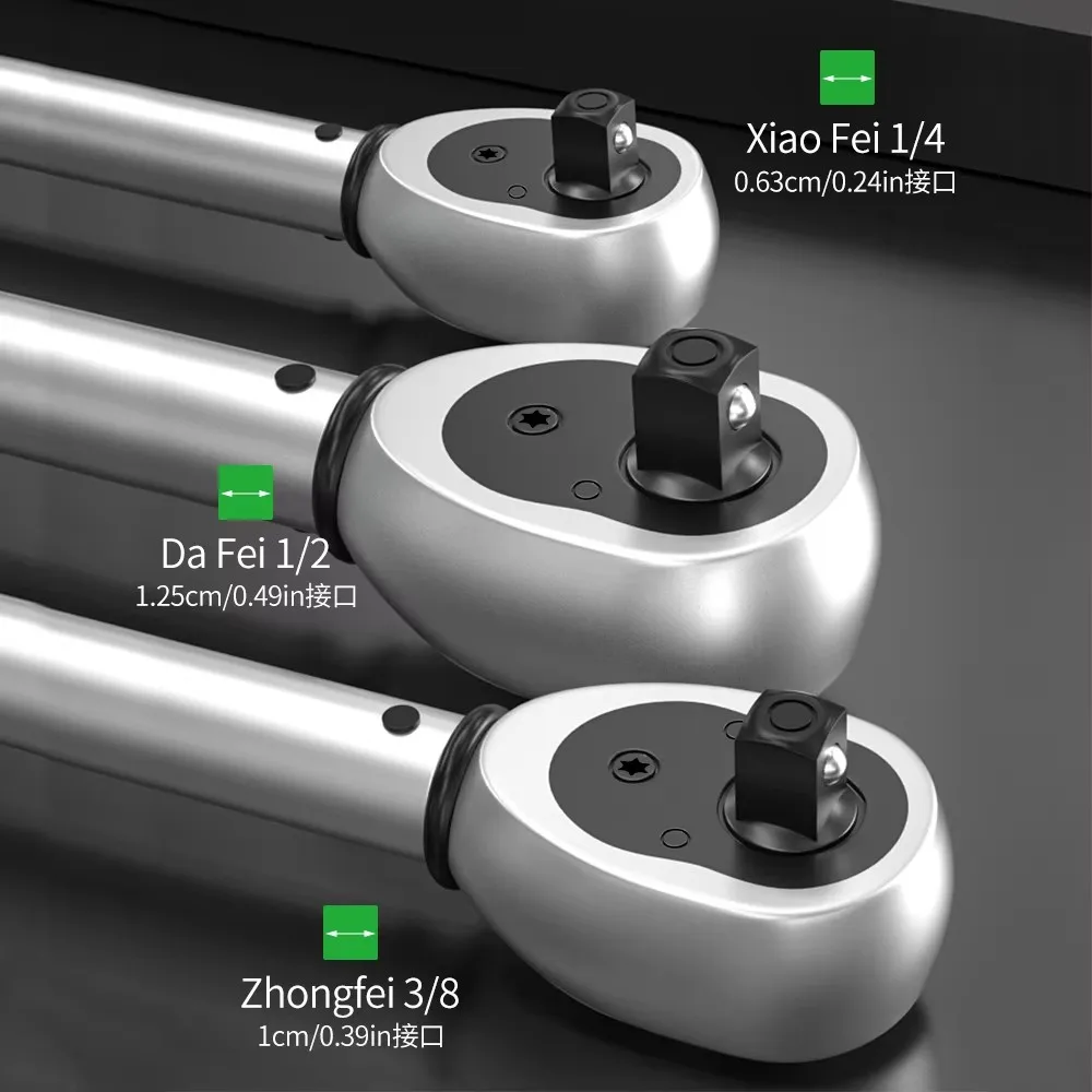 Chiave dinamometrica da 2,5-30N.m 10-120N.m 50-350N.m Chiave dinamometrica a testa quadrata da 1/4 3/8 1/2 pollice ± 3% Chiave dinamometrica ad alta precisione Professionale