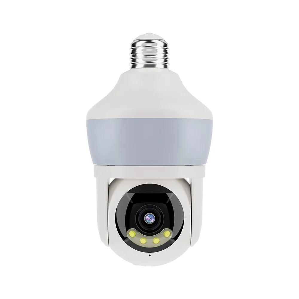 3MP 1296P  Carecam APP Floodlight Full Color E27 Wireless PTZ IP Dome Camera AI Humanoid Detection  Security CCTV Baby Monitor