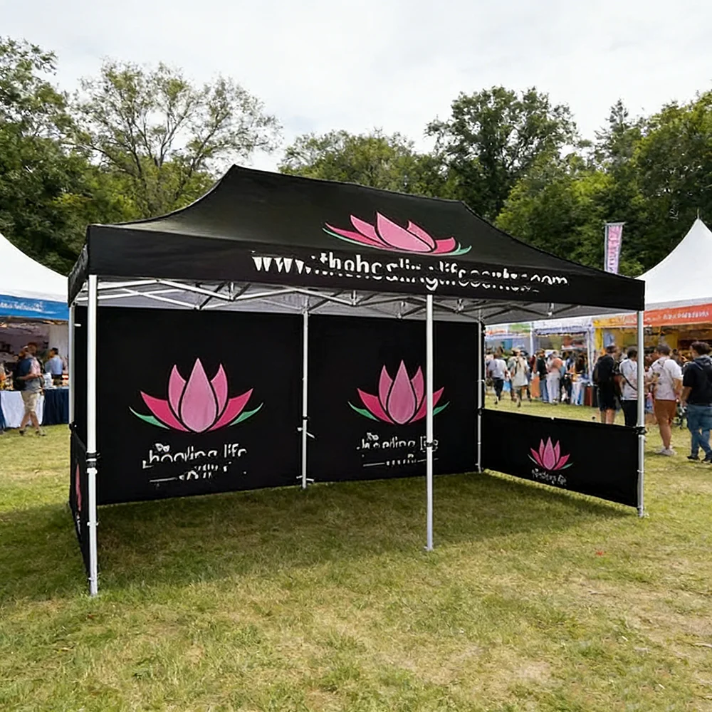 CustomizableExhibition-Ready Tent Solution Waterproof Foldable Printed Pattern Aluminum Frame Tents by Sunshine Company with Fre