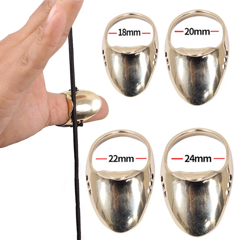 Archery Brass Thumb Ring Finger Bow Release Guard Protector Tool for Hunting Traditional Recurve Mongolian Bow and Arrow Accesso