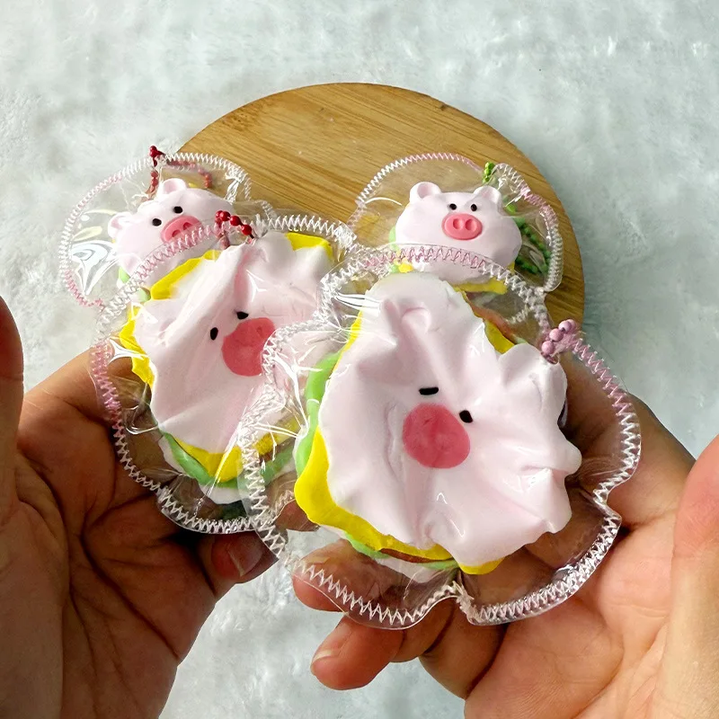 Miękkie, ręcznie robione silikonowe zabawki antystresowe w kształcie prosiaczka, wolno powracające do kształtu, redukujące stres, do ściskania, zabawki kompresyjne, prezent świąteczny dla dzieci.