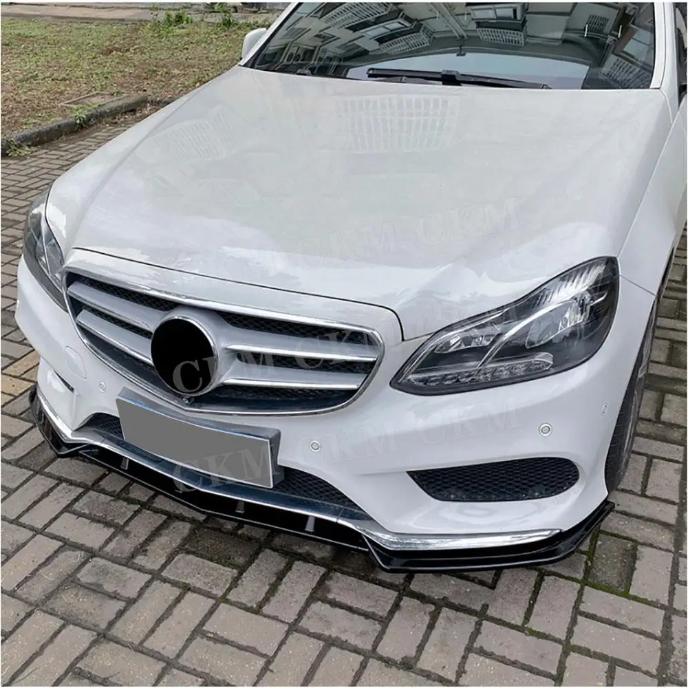 Front Bumper Lip Spoiler Diffuser Chin Car Accessories for Mercedes Benz W212 E250 E350 E400 E550 Sport 2013 2014 2015