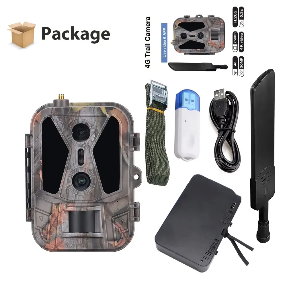 SUNTEK 950PRO Camera with 8000Mah Lithium Camera 4G Transmission Cloud Storage Video Live Streaming 4K 120MP MMS SMTP Tracking
