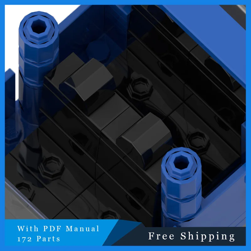 172 pièces vente chaude MOC créatif bleu Cool rallye voiture blocs de construction modulaires modèle enfants éducation bricolage assemblage jouet cadeau d'anniversaire