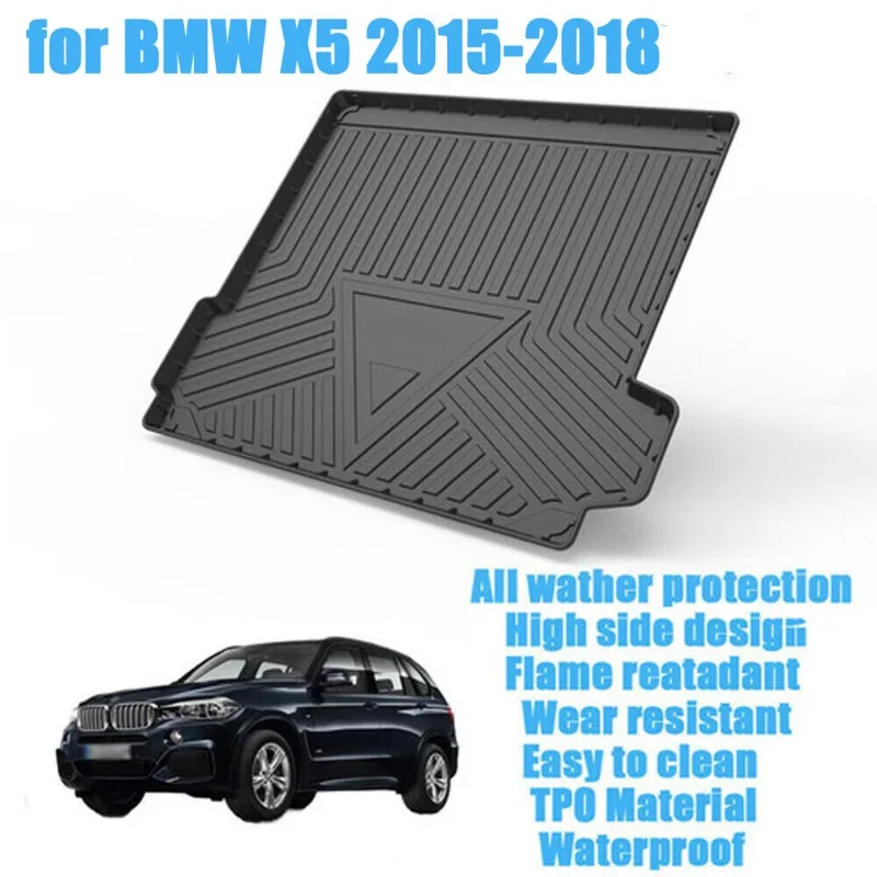 

TPO Rear Cargo Trunk Liner Carpet Floor Cover Mat Black for BMW X5 2015-2018 United States