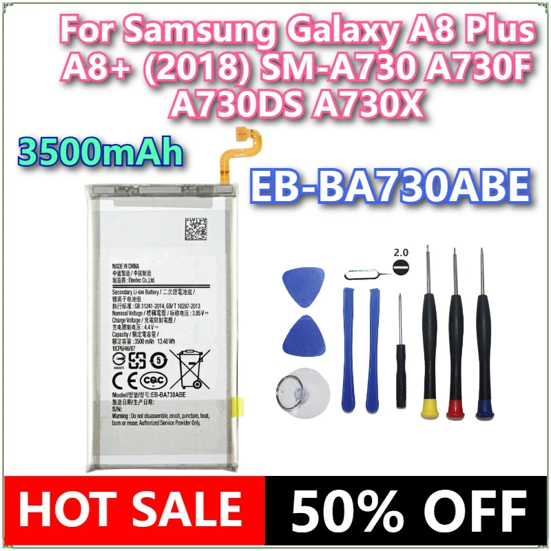 

Brand New Mobile Phone Battery EB-BA730ABE 3500mAh Battery For Samsung Galaxy A8 Plus A8+ (2018) SM-A730 A730F A730DS A730X