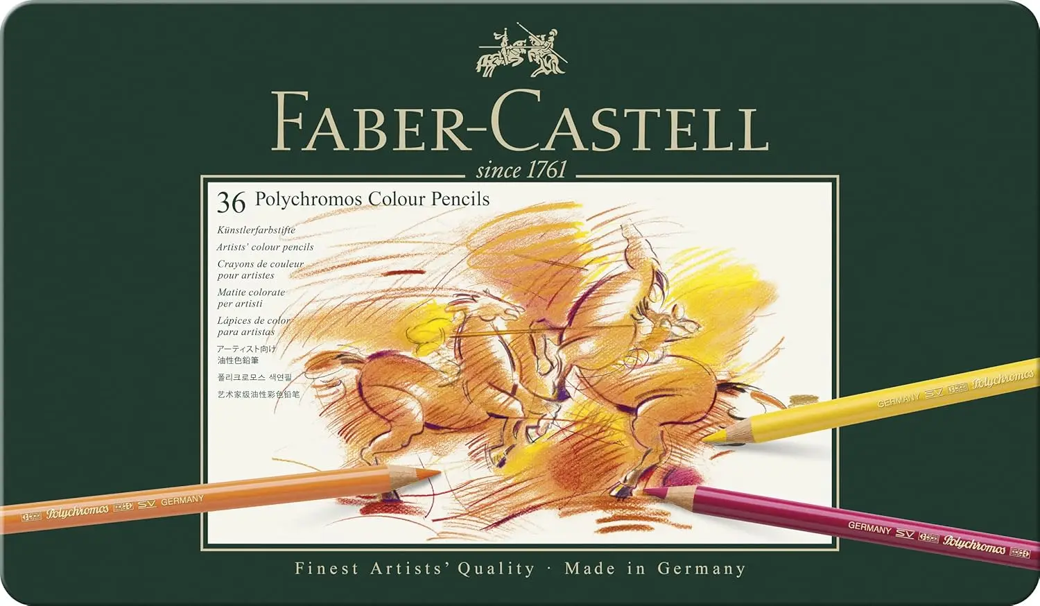 

Premium 36-Color Artist Pencils in Tin, Vibrant & Blendable for Professional Artwork