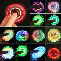 LED light Fidget Spinner Luminous Finger Stress Relief Toys Hand Top Spinners Glow in Dark Light Birthday Christmas Gift