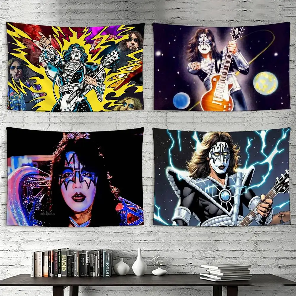 

Singer A-Ace F-FrehleyS Flags Wall Hanging Tapestry Outdoor Garage Room Decorative flag Background Blanket