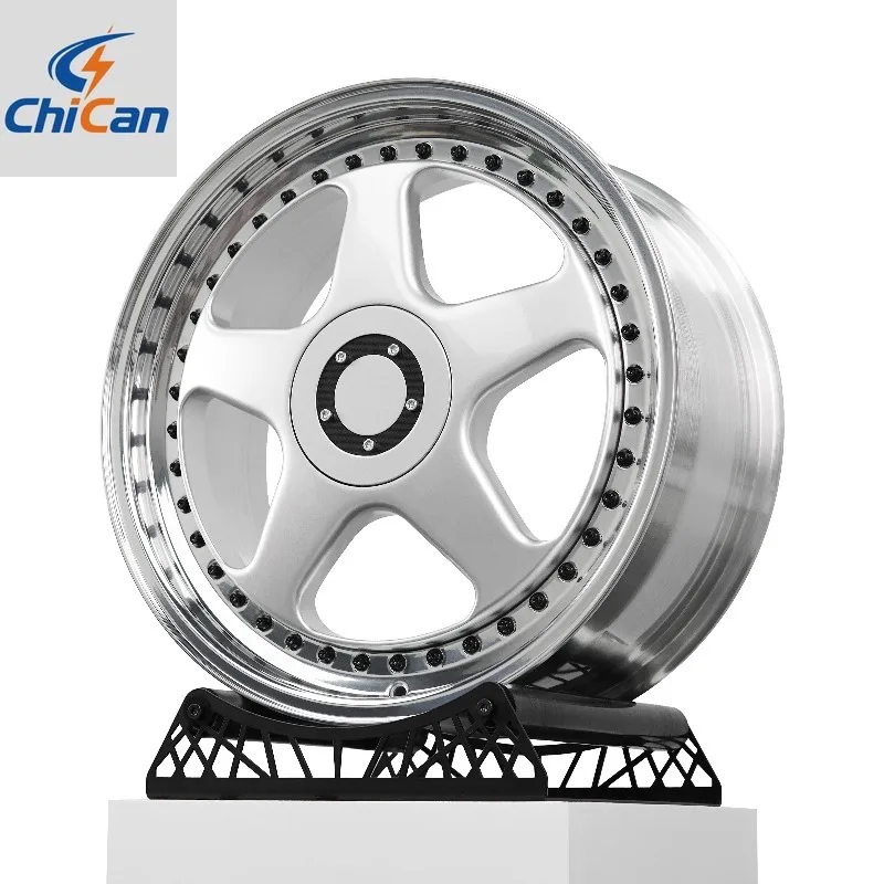

【2026】Chican Custom Forged 5 Spoke GT Racing 2 Piece Dish Polished Passenger Car Forged Rims Alloy Wheel 19-24 Inch Hub for Merc