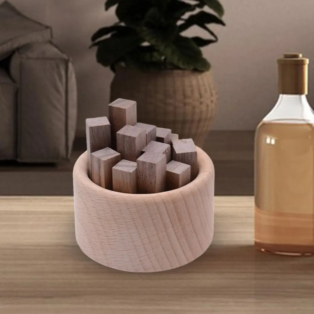 Wooden Aromatherapy Diffuser Car Essential Oil Diffuser Natural Wood Stick Fragrance Base Home Office Desktop Decoration