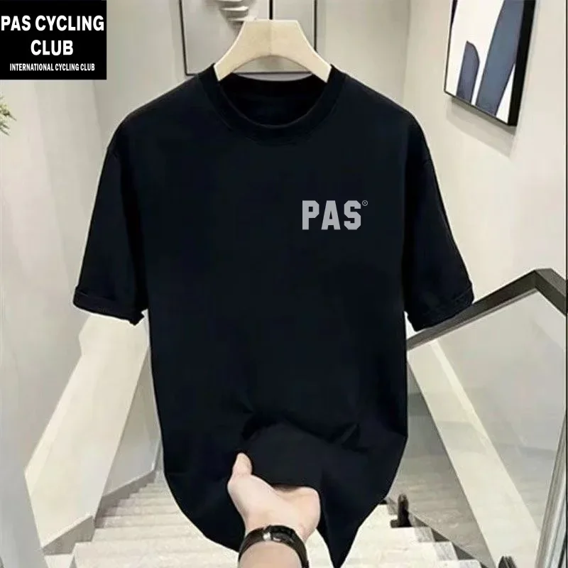 PAS الدراجات جولة الرقبة قصيرة الأكمام الأساسية عارضة فضفاض جيرسي الرجال النساء ملابس الصيف القطن الخالص عارضة إلكتروني قميص مطبوع DH #4