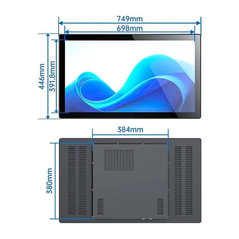 8 to 32 Inch Open Frame Industrial Panel PC IP65 Waterproof PCAP Touch Screen with High Brightness Windows Linux for Kiosk