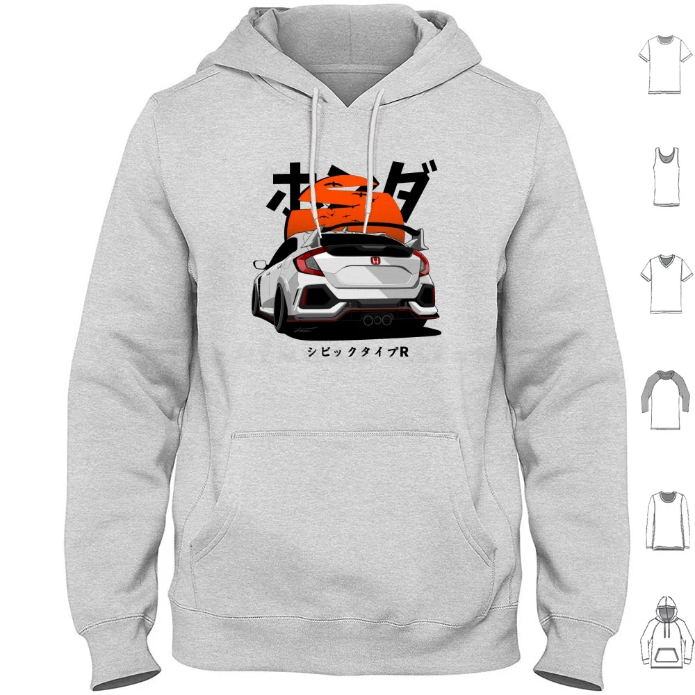 Fk8 Civic Type R Hoodie cotton Long Sleeve Fk8 Civic Type R Manual Mugen Hatchback Hot Hatch Golf R Fwd Front Wheel Drive 5th