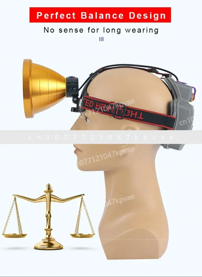 

12V P90 Headlight Sensor 18650 Battery Flashlight Is Most Suitable for Camping and