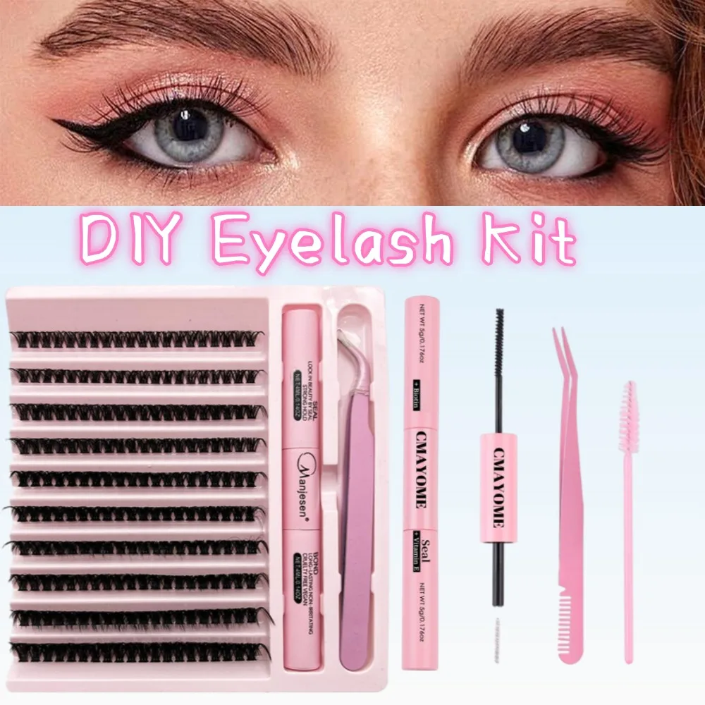 Kit d'extension de cils, bricolage, colle pour cils, Kit de joint de cils, étanche, boucles longue durée, colle forte fixe, cils naturels