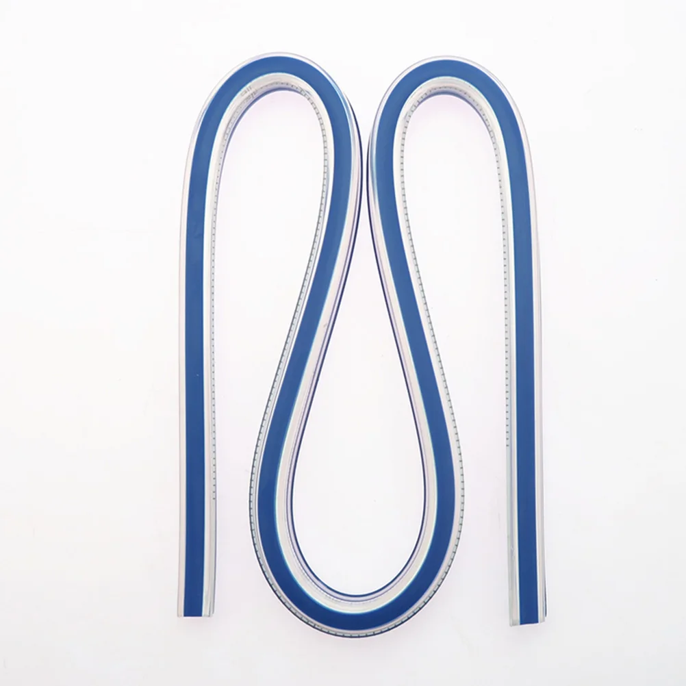 

2pcs Snake Ruler Soft Rubber Flexible Measuring Tool for Sewing Tailor Curve Drawing Engineering Frame Making Correction