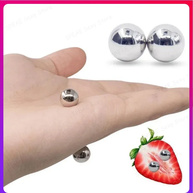 Powerful Magnetic Orbs Nipple Clamps Labia Scrotum Bondage Clamp Fetish G-spot BDSM Toys Clitoris Stimulate Sex Toys for Adult