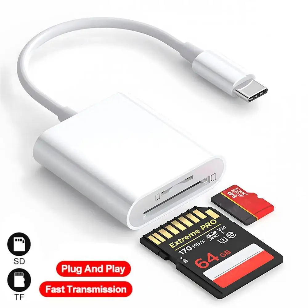Czytnik kart OTG typu C 2 w 1 Adapter kart pamięci SD TF Odpowiedni do laptopa Huawei MilletWiele inteligentnych czytników kart