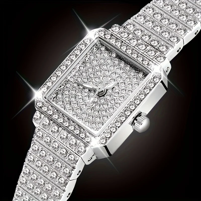 Luxury Rhinestone Embellished Quartz Watch - Perfect Gift for Mother's Day, Valentine's Day and Anniversary Celebrations