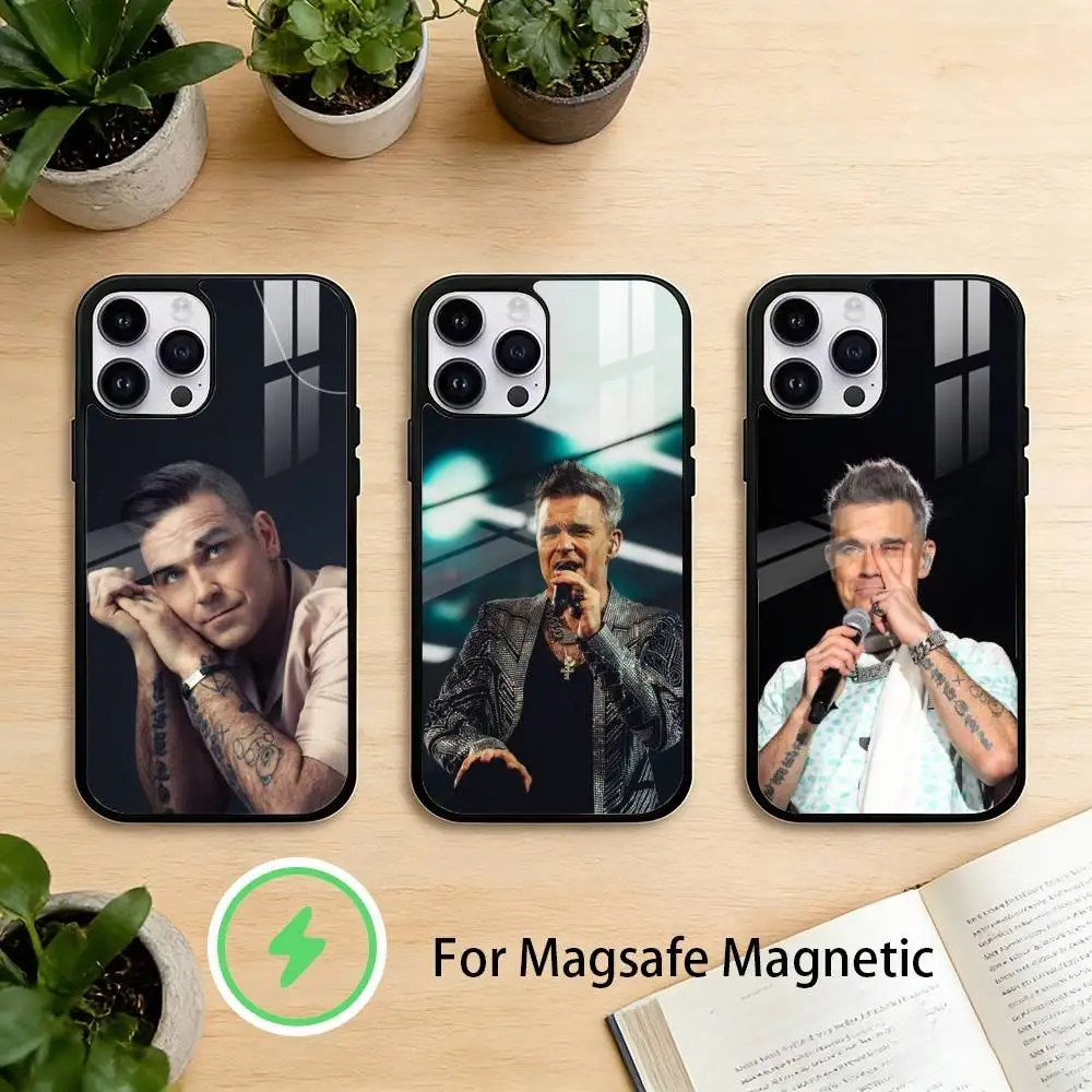 

Robbie Williams Phone Case For iPhone 17 16 15 14 13 12 Pro Max Plus for Mirror Wireless Magnetic Cover