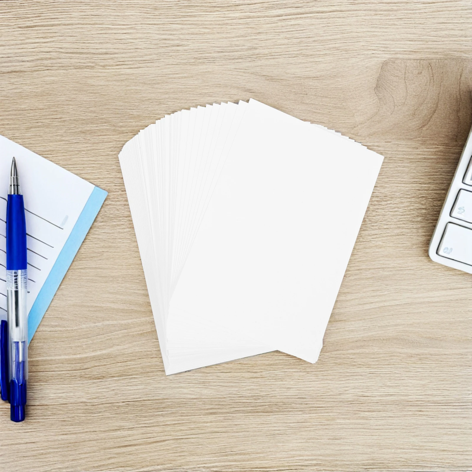 100pcs Blank Index Cards White Cardstock Thick Sheets For Writing Drawing Notetaking School Office Home Use Study Supplies