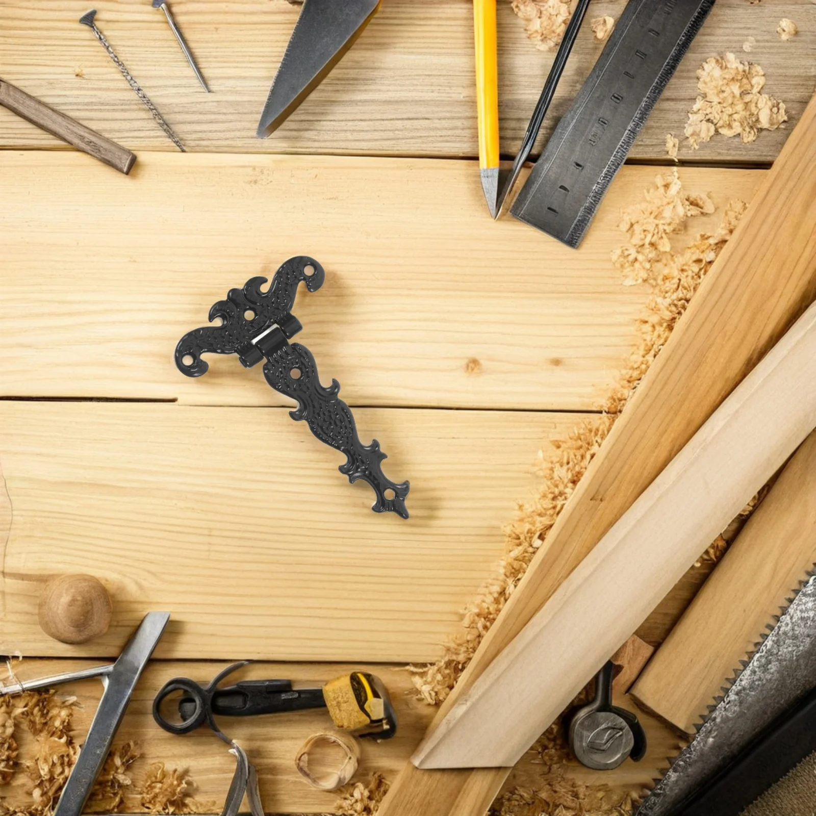 

4pcs Vintage Zinc Cabinet Decorative Wooden Furniture Small Box Zinc Alloy Hidden Mini Retro for Jewelry Boxes Trunk