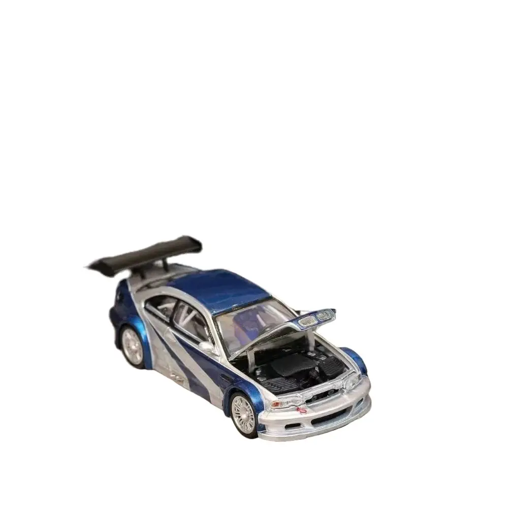 先行販売 ゴーストプレイヤー 1/64 E46 M3 GTR NFS 開閉式リアトランク ダイキャストモデルカー 限定コレクタブル