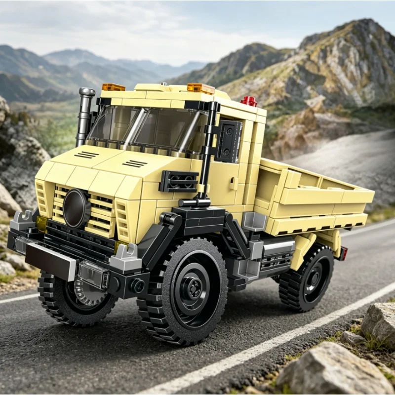 

City Off-road Racing Vehicle Truck Building Blocks, Creative Bricks Model for Home Decor & Desk Display