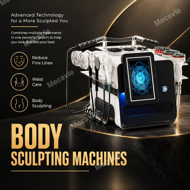 Multi Function Body Sculpting Machine Featuring Rf Probe Ems Micro Lift Fascia Knife Thermal Applicator And Handheld Roller