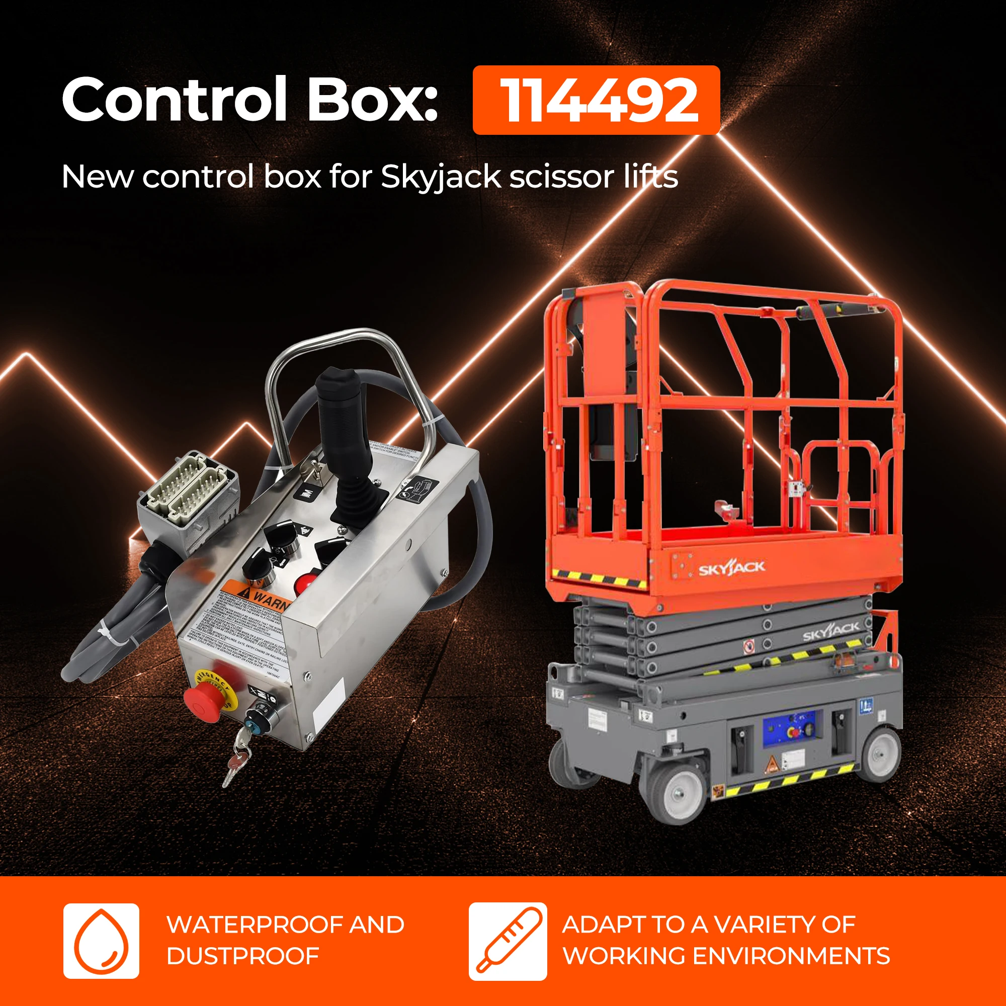 Platform Control Box 114492 for Skyjack Lifts SJ8241 RT, SJ8831 RT, SJ8841 RT, SJ9250 RT