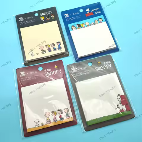 4pcs/lot Cute Snoopy Memo Pad Sticky Notes Label Notepad Post Kawaii Stationery Office School Supplies Kids Gift