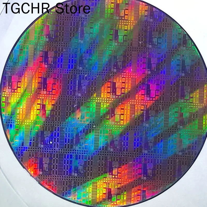 12 8 inch CPU Wafer Science and Technology Pendulum Piece Birthday Gift Photoetching Circuit Chip Semiconductor Silicon Wafer