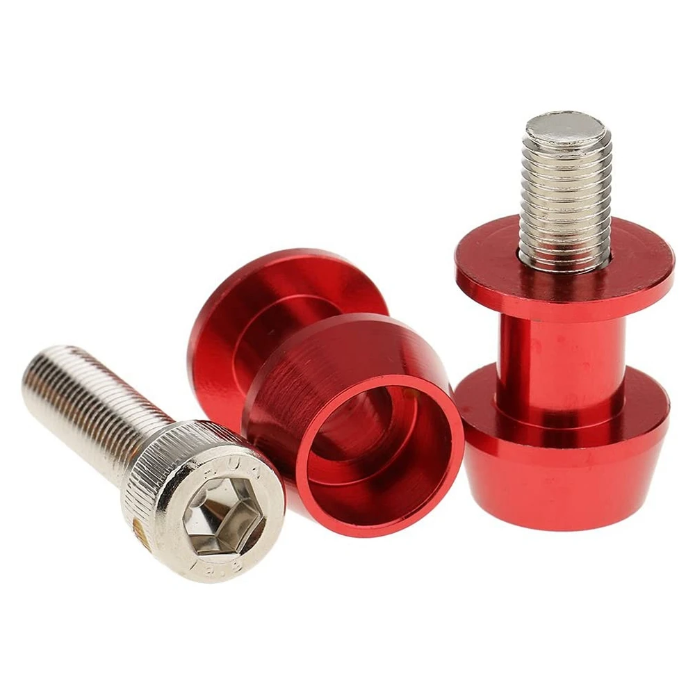 Super Sale 2X Motorcycle CNC Swingarm Swing Arm Spool Sliders Stand Bobbins 10mm for Kawasaki Ninja 250 ER6 Z 250 ER6F - Red