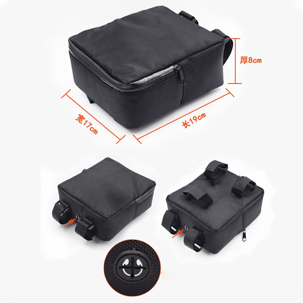 

19cmx17cmx8cm Electric Scooter Battery Bag Enclosure Bike Front Electric Bike Waterproof Storage Rear Bag Front Rack Pack