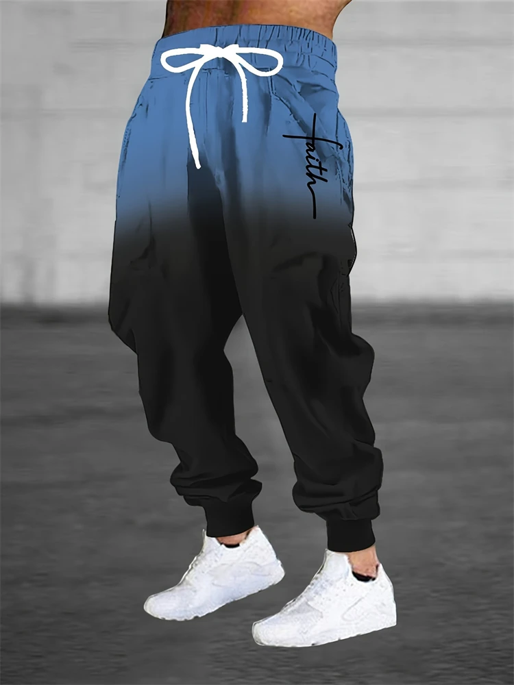 

Men's Oversized Relaxed Drawstring Casual Pants Stylish 3D Skull Print Trousers Comfortable Quick-Dry Athletic Pants