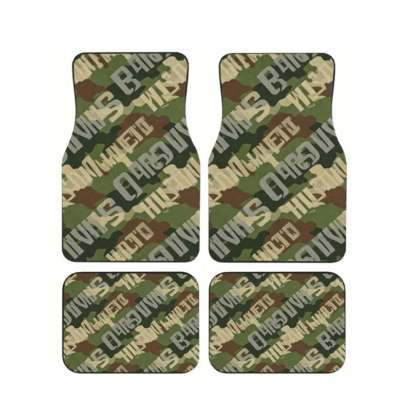 

Camouflage Print Car Floor Mats 4Pcs Universal Non-slip Wear Resistant Waterproof Foot Pads Stylish Interior Mats For Sedan SUV