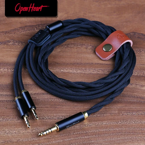 OPENHEART GoldenRing V2 OCC Cable de auriculares 1 a 2 jack dual 3,5 mm 4,4 mm Cable equilibrado PP Cable de actualización OCC plateado
