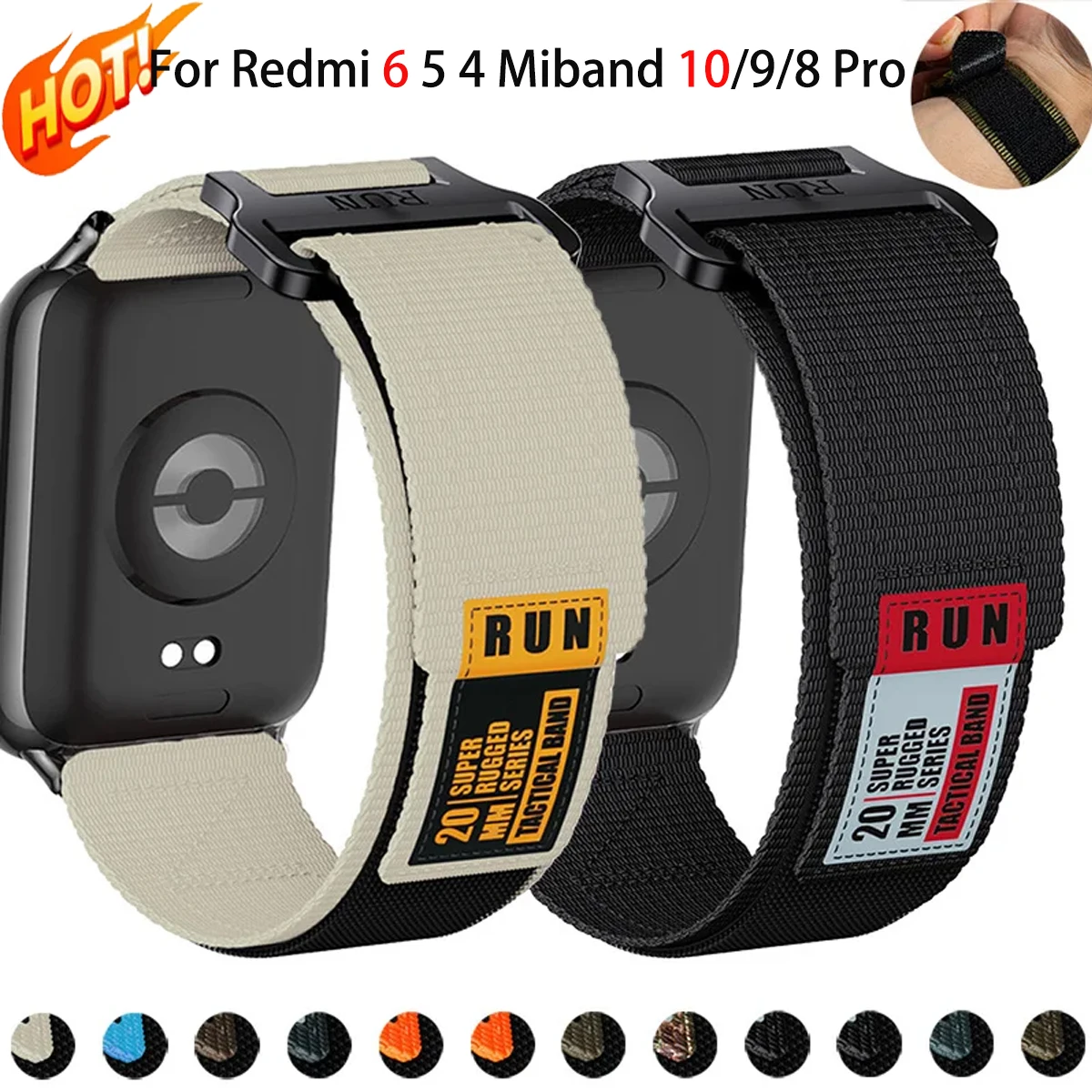 �y�Z�[�����zXiaomi Miband 10/9/8 Pro�ARedmi Watch 6/5/4�Ή� HOT�^�N�e�B�J���i�C�����X�g���b�v �X�|�[�c�o���h �L�k���̂���ʋC���̂�������p�u���X���b�g