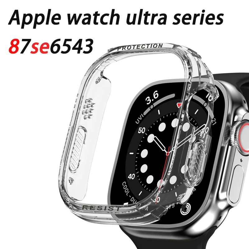 Screen Protector For Apple Watch case Ultra 49mm 45mm 41mm 44mm All-around Clear apple iwatch accessories series 8 7 4 3 5 se 6