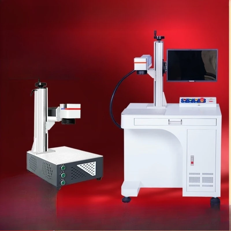 

Marking machine Small fiber optic desktop industrial engraving machine Coding lettering leaves Metal stone Plastic