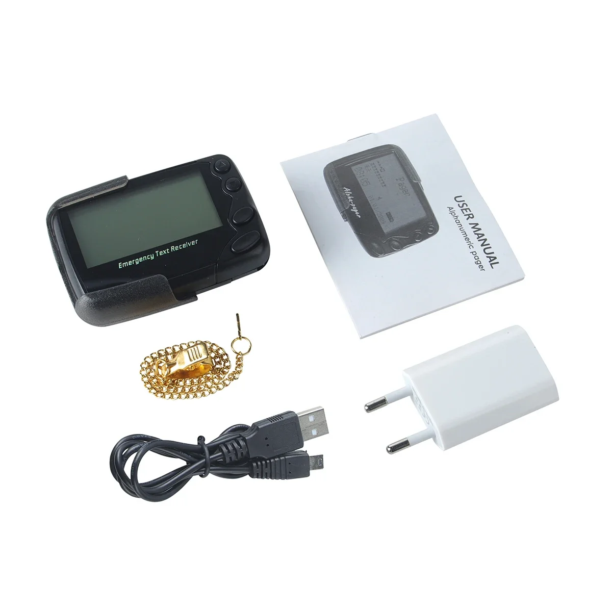 Wireless Pocsag Alphanumeric Beeper Pager Emergency Text Receiver Support Multi-languages for Hospital, Restaurant ,Hotel, Bank