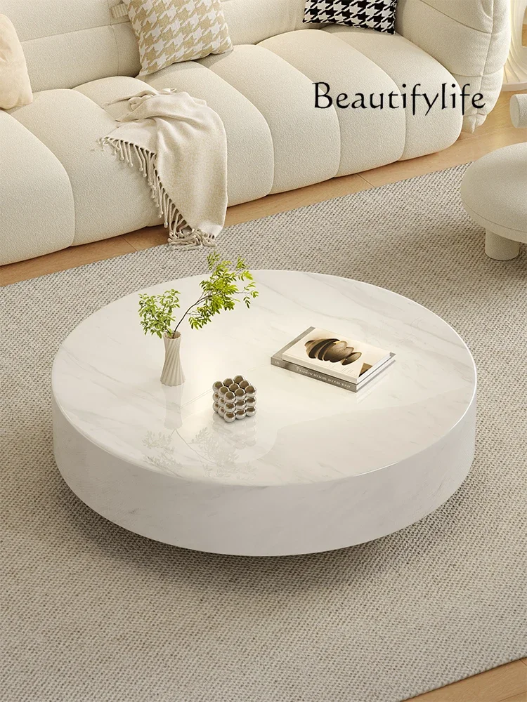 X40 X Italian Minimalist Round Marble Nesting Tables Set - Luxury Coffee Tables For Small/Large Living Room, Space-Smart Centerp