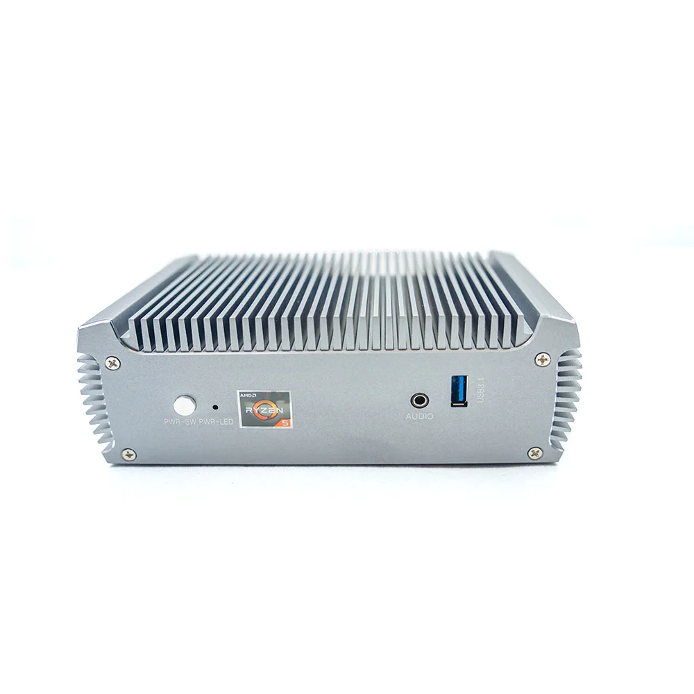 Amd Ryzen™R7 4700U/R5 4500U/R3 4300U Dual Ethernet Industriële Controle Game 4K Fanless Windows 11 Mini Pc ondersteuning Hdd Computer