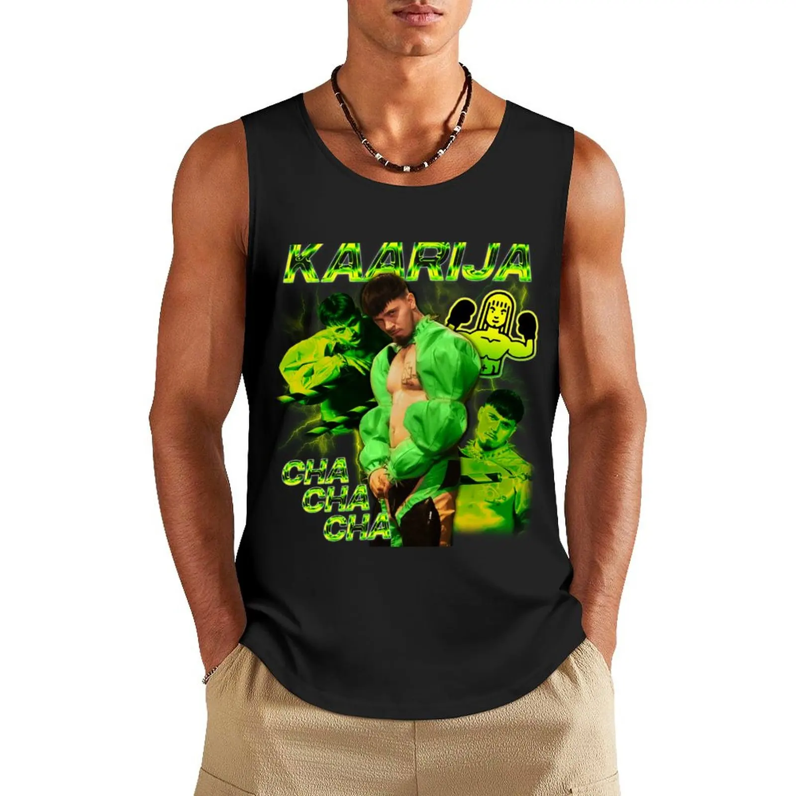 K??rij? Cha Cha Cha Eurovision 2023 Finland Y2K Kaarija Tank Top new in tops & t-shirt gym accessories man