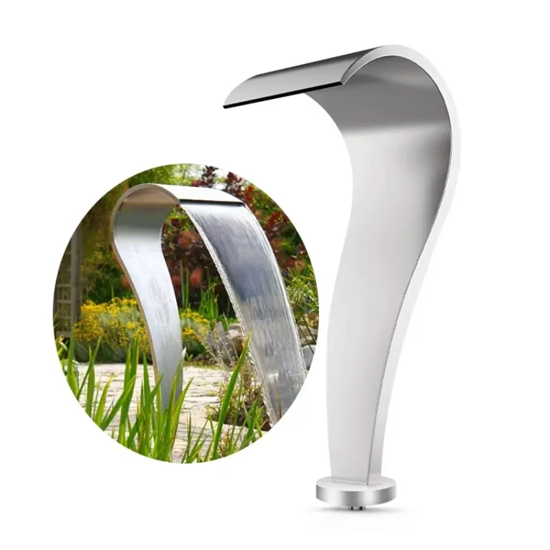 

STLF Decorative Waterfall Pool Accessories Stainless Steel Swimming Pool Curved Waterfall Pool With High Quality