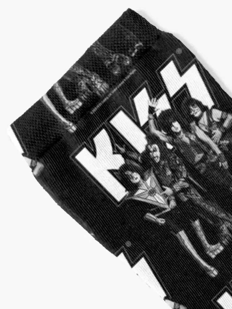 KISS ? The Band - Full Black and White Socks new year christmas gift Men Socks Luxury Brand Women's