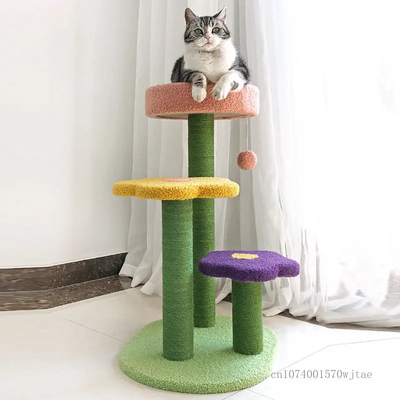 

Climbing Frame for Pet Cat Flower Cat Nest High Grade Multi-layer Large Cat Climbing Frame, Sisal Hemp jumping Platform, Cat Toy